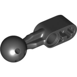 LEGO part 67697 Beam 2 with ball Ø 10.2 in Black