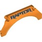 Technic Panel Car Mudguard Arched 13 x 2 x 5 with Black 'RAPTOR' print