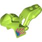 Fairing, Motorcycle, Racing (Sport) Bike with 1 x 2 Studs and Coral and Dark Azure Paint Splotch Print