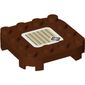 Plate Round Corners 4 x 4 x 2/3 Circle with Reduced Knobs and Raft and Barcode Print (Sticker)