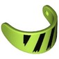 Headwear Accessory Visor For Standard Helmet with Black Hazard Stripes Print