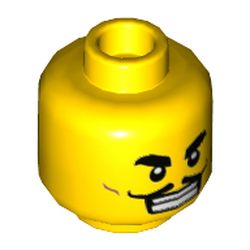 LEGO part 3626cpr3535 MINI HEAD, NO. 3535 in Bright Yellow/ Yellow