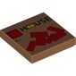 Tile 2 x 2 with The Lego House Logo and Red Bricks Print