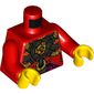 Torso Armor, Black Chest Panel with Gold Tubes Print, Red Arms, Yellow Hands