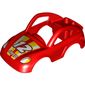 Duplo Car Body 6 x 10 x 3 with Two Studs at Back, '12 SPEED' Print