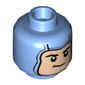 Minifig Head Buzz Lightyear, Balaclava with Light Nougat Face, Smirk print