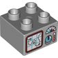 Duplo Brick 2 x 2 with Gauge, Dial, Screen, Controls Print