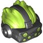 Hair with Goggles Headset, Lime Hair Print