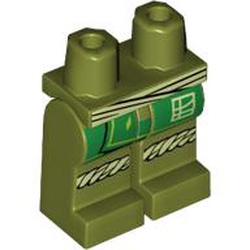 LEGO part MINI LOWER PART, NO. 2173 in Olive Green