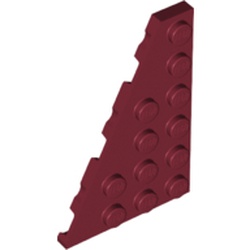 LEGO part 48208 Wedge Plate 6 x 4 Left in Dark Red