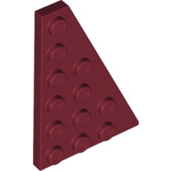 LEGO part 48205 Wedge Plate 6 x 4 Right in Dark Red