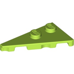 LEGO part 65429 Wedge Plate 2 x 4 27° Left in Bright Yellowish Green/ Lime