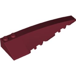 LEGO part 50956 Wedge Curved 10 x 3 Right in Dark Red