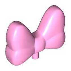 LEGO part 24634 Headwear Accessory Bow Large with Small Pin [Plain] in Light Purple/ Bright Pink