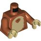 Torso Fur Monkey Stomach, Tan Print, Dark Orange Arms, Tan Hands