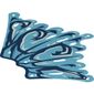Wing, Right, Dark Blue Vanes print