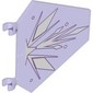 Flag 5 x 6 Hexagonal with U Clips with Lavender/White Crystal Shapes print