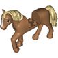 Animal, Horse with Raised Leg, Tan Mane and Tail, White Blaze print