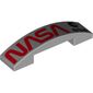 Slope Curved 4 x 1 Double with No Studs and Red 'NASA', Black ESA symbol print