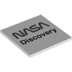 Tile 6 x 6 with Bottom Tubes with 'NASA Discovery' print