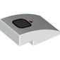 Slope Curved 3 x 2 No Studs with Silver Square, Red Arrow print