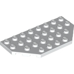 LEGO part 68297 Wedge Plate 4 x 8 Cut Corners in White