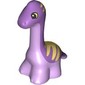 Duplo Dinosaur Diplodocus Baby with Medium Lavender Top, Bright Light Yellow Stripes print