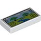 Tile 1 x 2 with Landscape with River and Trees Print