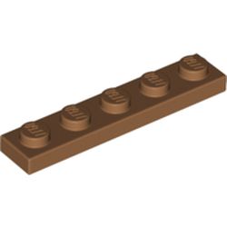 LEGO part 78329 Plate 1 x 5 in Medium Nougat