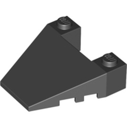 LEGO part 10093348 ROOF TILE 4X4 ANGLE/VERT. COR. in Black