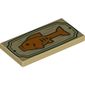 Tile 2 x 4 with Orange Fish On Sign print