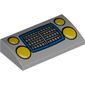 Slope Brick Curved 2 x 4 x 2/3 No Studs, with Bottom Tubes and Yellow Headlights, Grill print