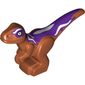 Animal, Dinosaur, Raptor, Baby, Dark Purple Top, White Stripes
