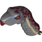 Animal Body Part, Dinosaur, Therizinosaurus Head with Dark Red Markings print
