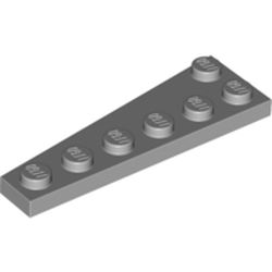 LEGO part 78444 Wedge Plate 6 x 2 Right in Medium Stone Grey/ Light Bluish Gray