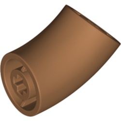 Brick Round 2 x 2 D. Tube with 45° Elbow and Axle Holes (Crossholes) at Each End [SHORT]