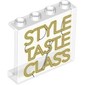 Panel 1 x 4 x 3 [Side Supports / Hollow Studs] with 'STYLE TASTE CLASS' Print