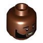 Minifig Head Karamo, Thick Eyebrows, Beard, Smile Showing Teeth Print