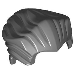 LEGO part MINI WIG, NO. 2 in Dark Stone Grey (6345687|64798)