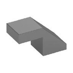 LEGO part  ROOF TILE 1X2, DEG. 45, W/O KNOBS, NO. 3 in Cool Silver Drum Lacquered / Metallic Silver
