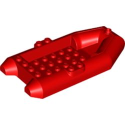 LEGO part 78611 RUBBER BOAT 6X12X2 in Bright Red/ Red