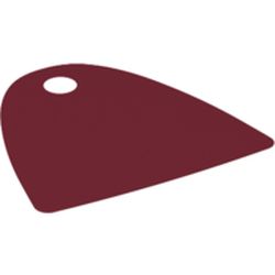 LEGO part 37046 Neckwear Cape, Straight Bottom, One Top Hole [Spongy Stretchable Fabric] in Dark Red