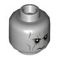 Minifig Head Ebony Maw, Dark Bluish Grey Contour Lines, Closed Mouth, Angry print