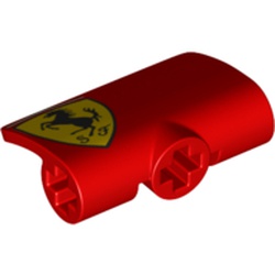 LEGO part 71682pr0008 Technic Panel Fairing 2 x 3 x 1 with Ferrari Logo print Right in Bright Red/ Red