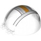 Windscreen 6 x 6 x 3 Canopy Half Sphere with Dual 2 Fingers with White/Bright Light Orange Cockpit print