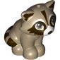 Animal, Raccoon Sitting, With Dark Brown Markings print