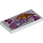 Tile 2 x 4 with Ice Cream, Mickey Mouse Logo Print