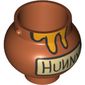 Minifig Pot Small with Handle Holders with Honey, 'Hunny' print