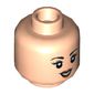 Minifig Head Elaine Benes, Eyelashes, Nougat Lips, Smile Print