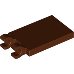 LEGO part 65886 PLATE 2X3 W/ HOLDER in Reddish Brown
